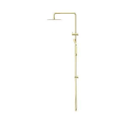 Square Project Twin Shower Brushed Gold