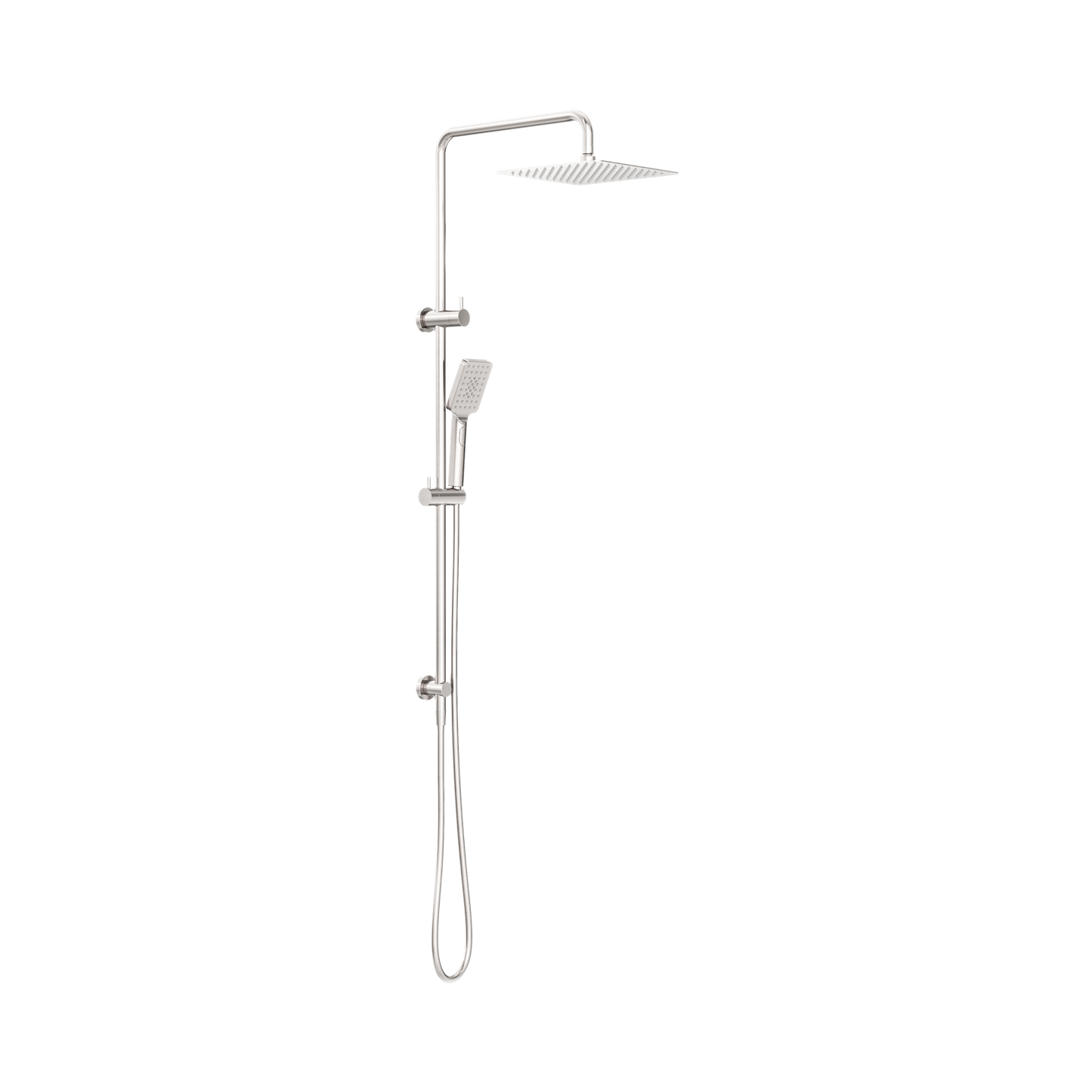 Square Project Twin Shower Brushed Nickel