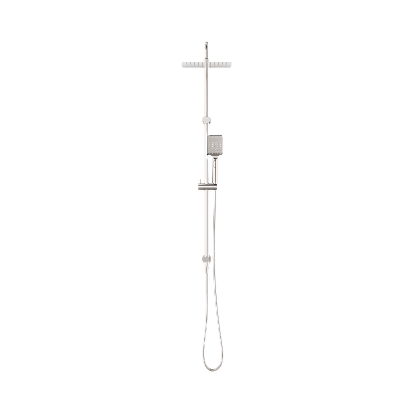 Square Project Twin Shower Brushed Nickel