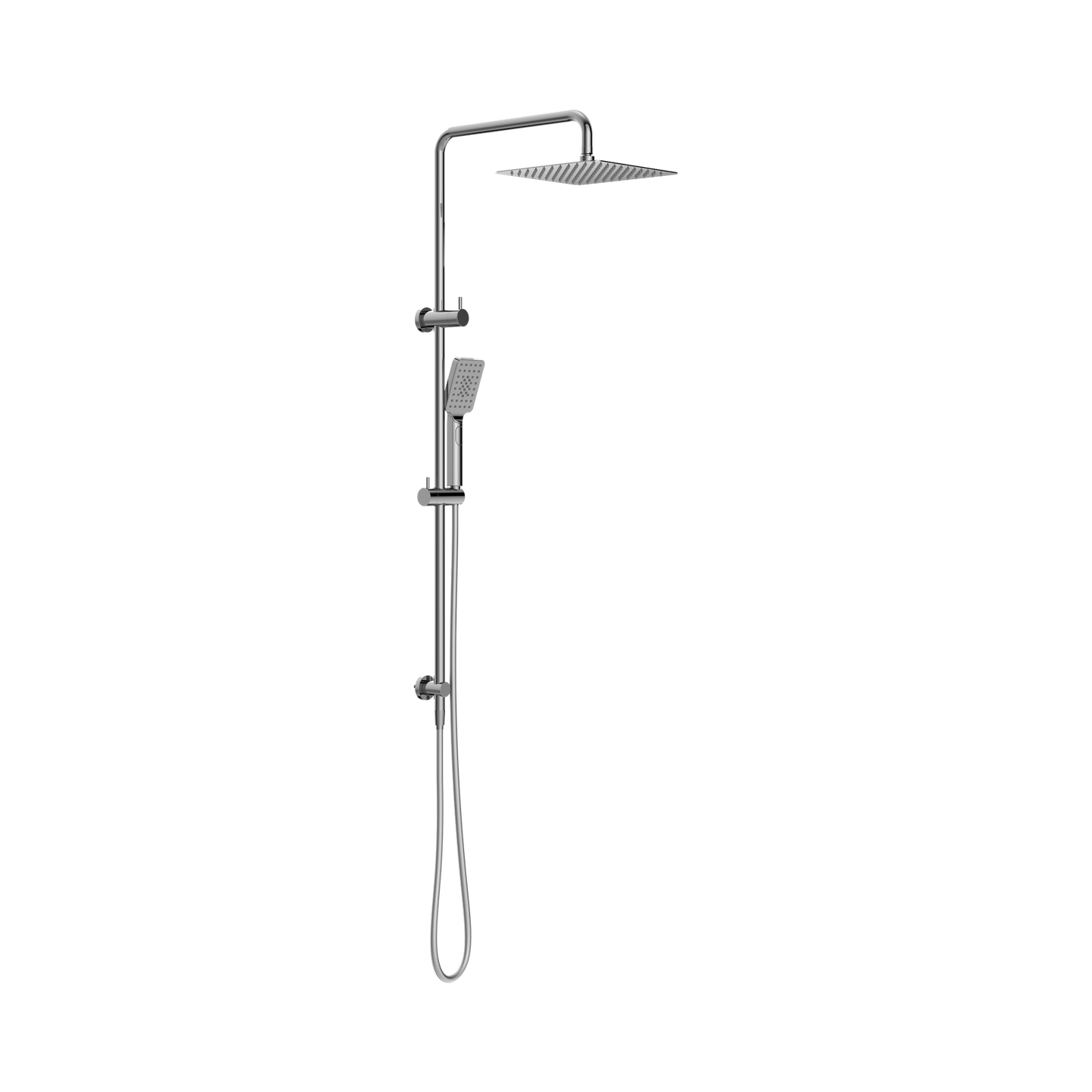 Square Project Twin Shower Chrome