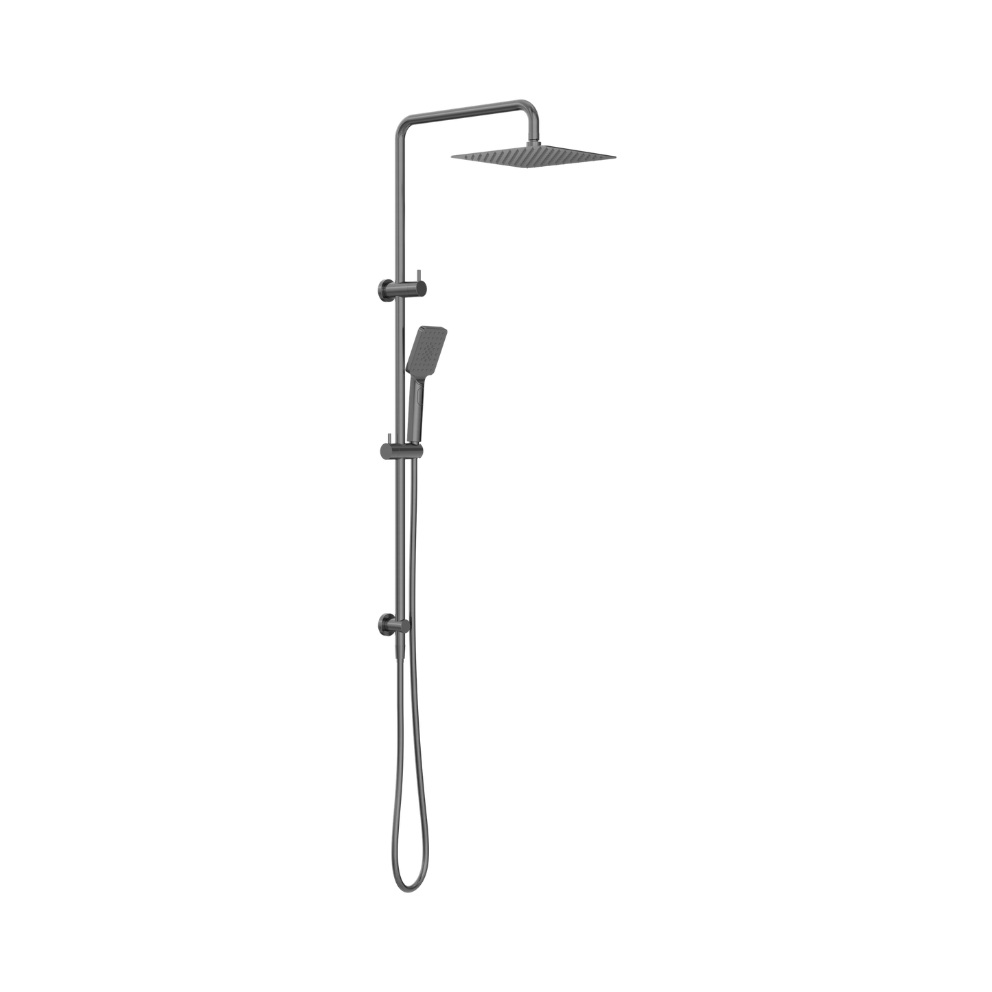 Square Project Twin Shower Gun Metal