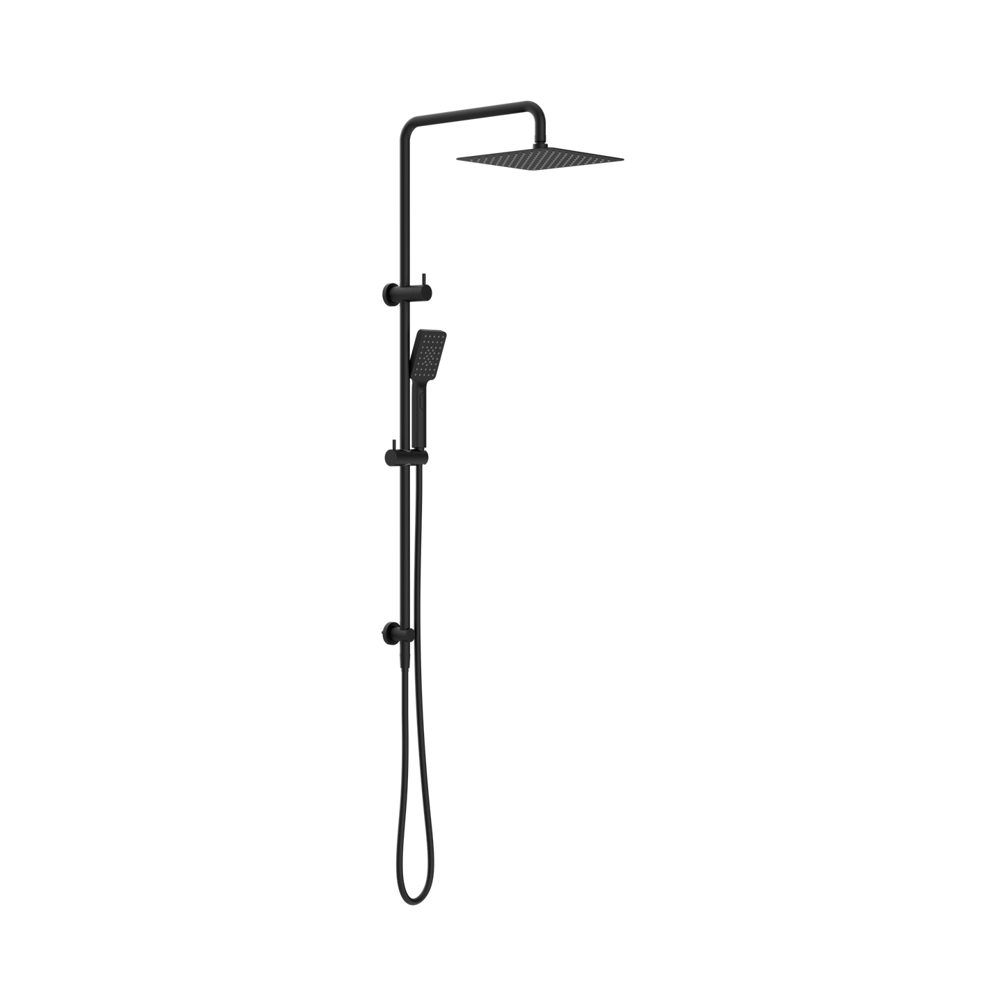 Square Project Twin Shower Matte Black