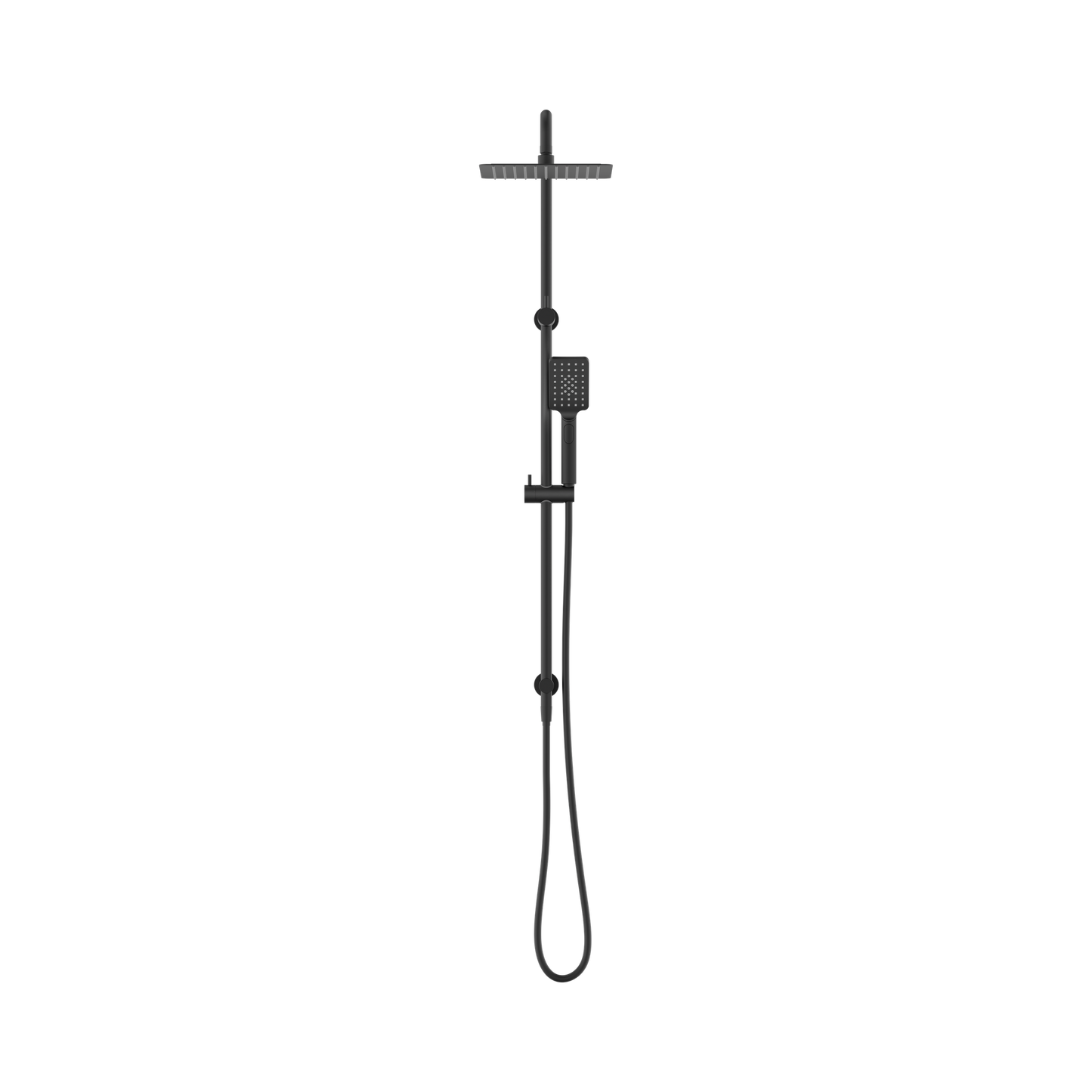 Square Project Twin Shower Matte Black