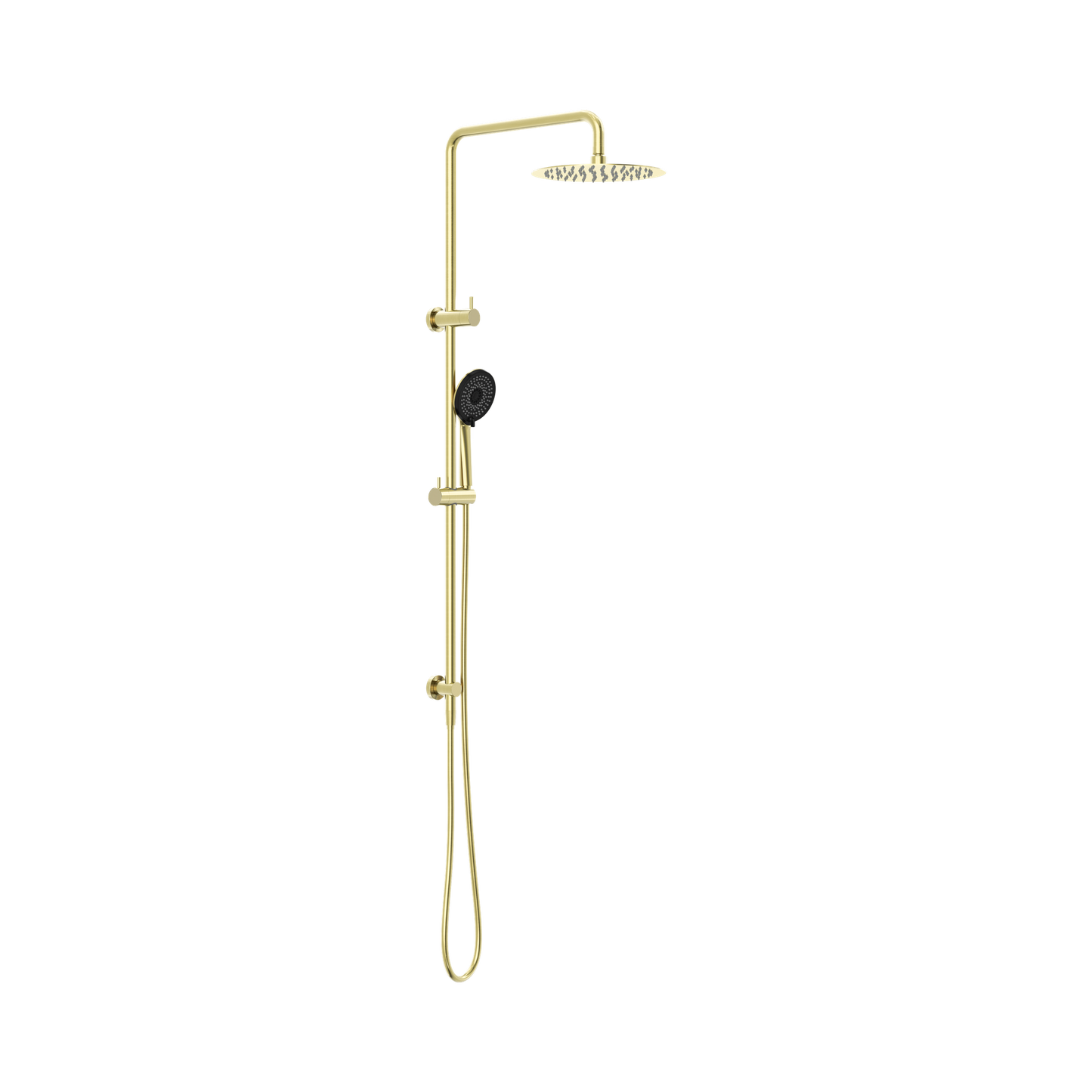 Round Project Twin Shower 4 Star Rating Brushed Gold