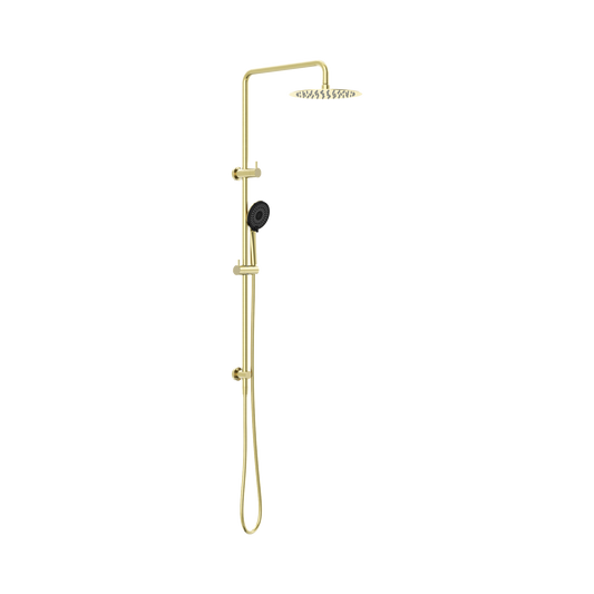 Round Project Twin Shower 4 Star Rating Brushed Gold