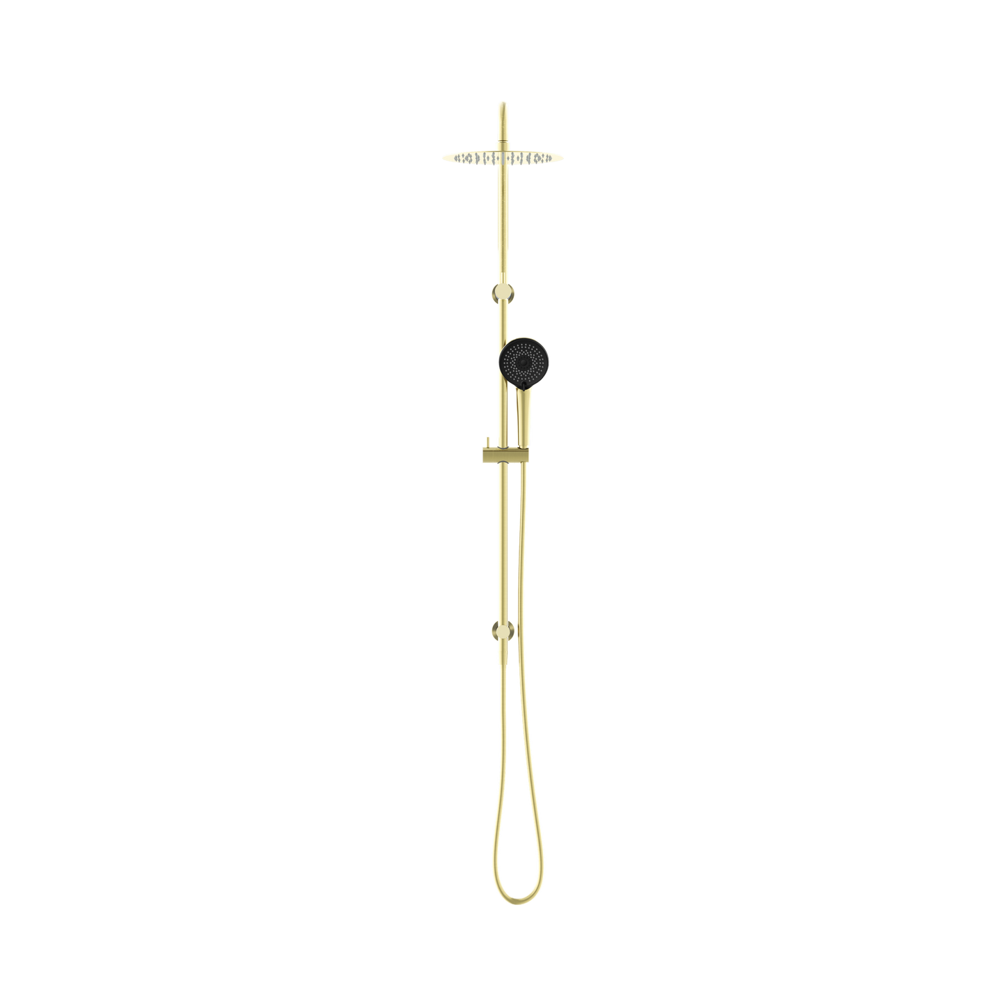 Round Project Twin Shower 4 Star Rating Brushed Gold