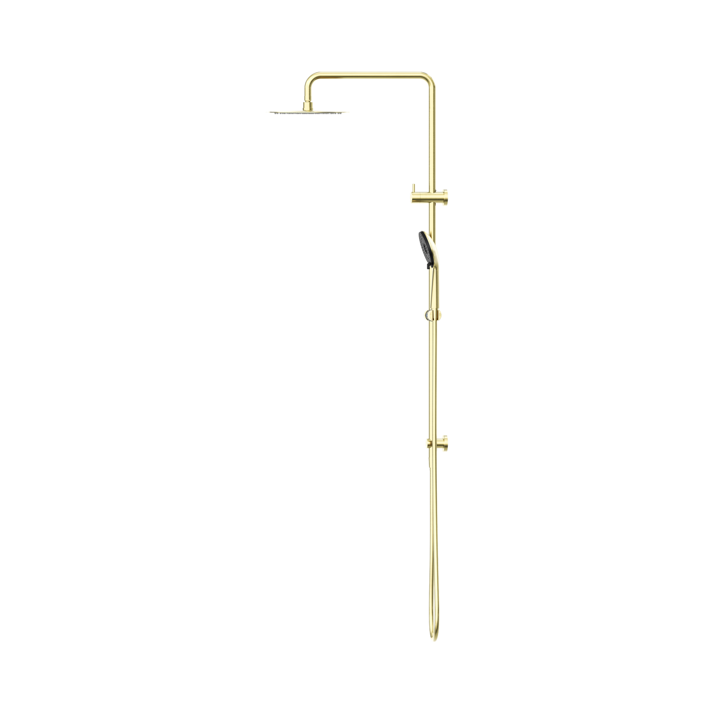 Round Project Twin Shower 4 Star Rating Brushed Gold