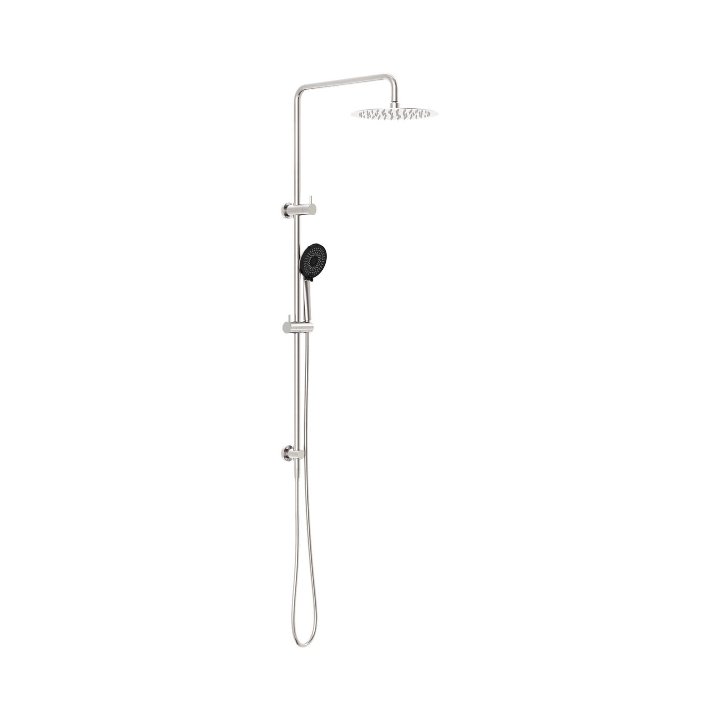 Round Project Twin Shower 4 Star Rating Brushed Nickel