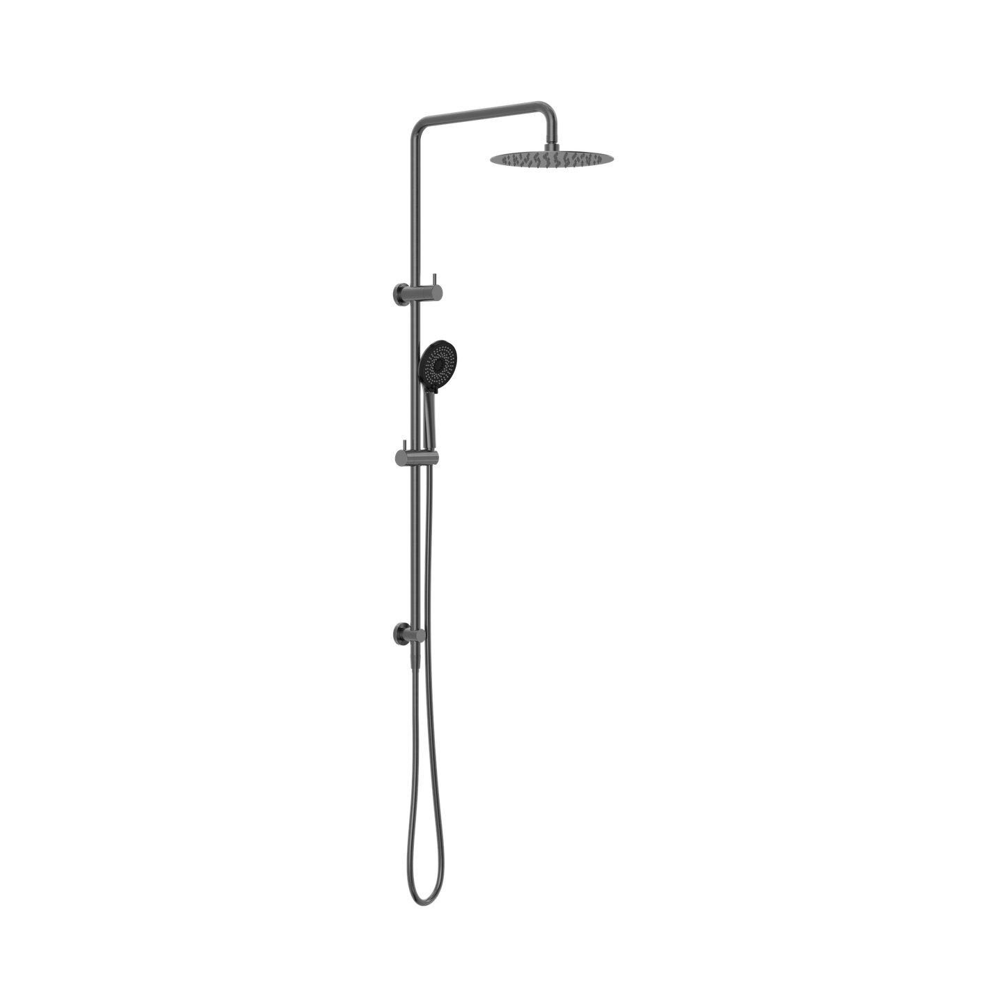 Round Project Twin Shower 4 Star Rating Gun Metal