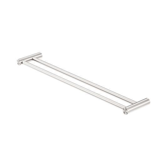 New Mecca Double Towel Rail 600mm Brushed Nickel