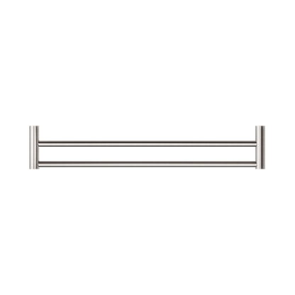 New Mecca Double Towel Rail 600mm Brushed Nickel