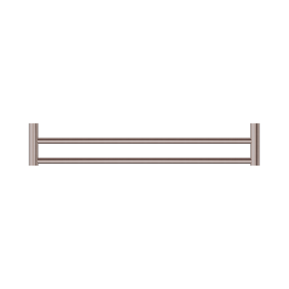 New Mecca Double Towel Rail 600mm Brushed Bronze