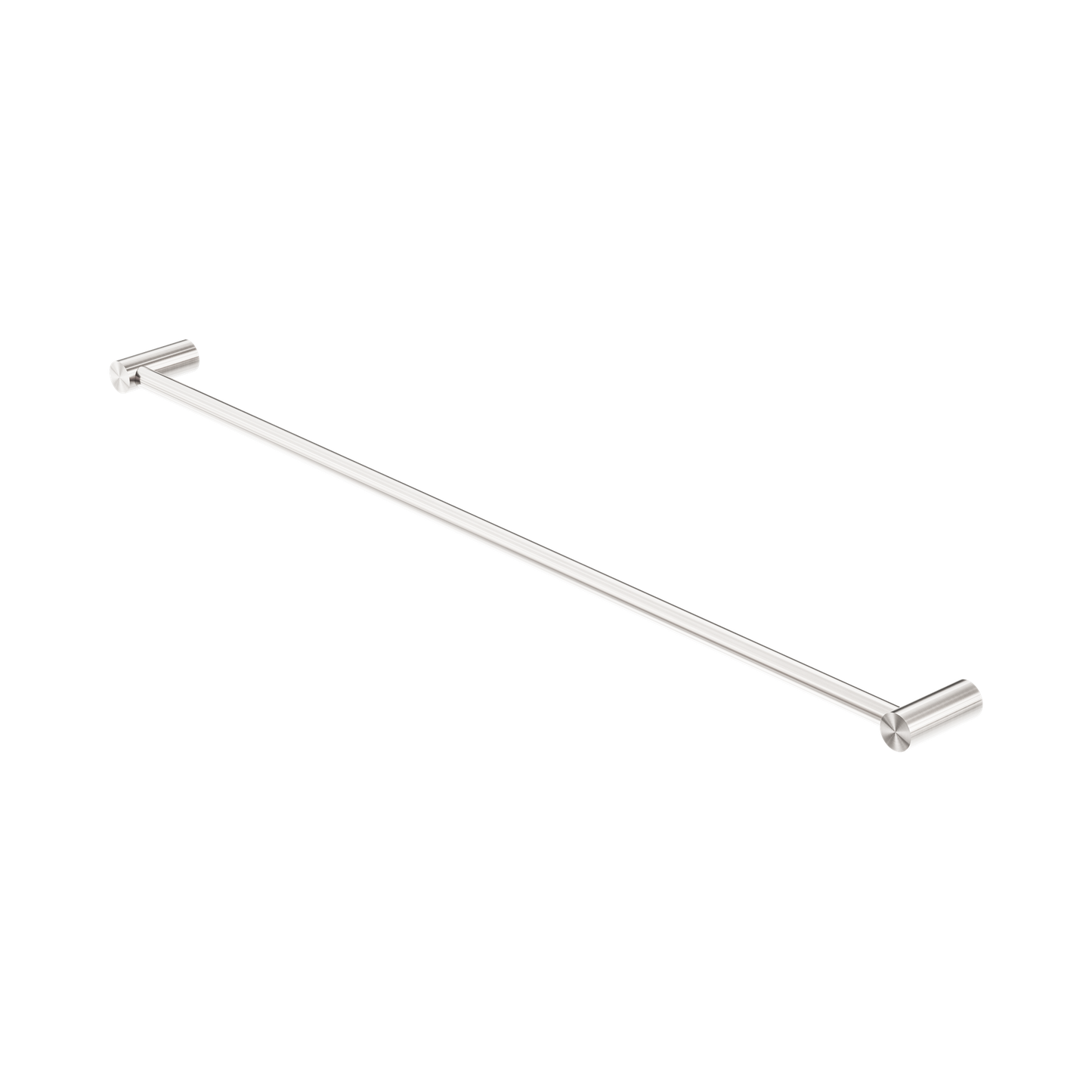 New Mecca Single Towel Rail 800mm Brushed Nickel