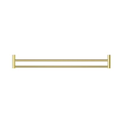 New Mecca Double Towel Rail 800mm Brushed Gold