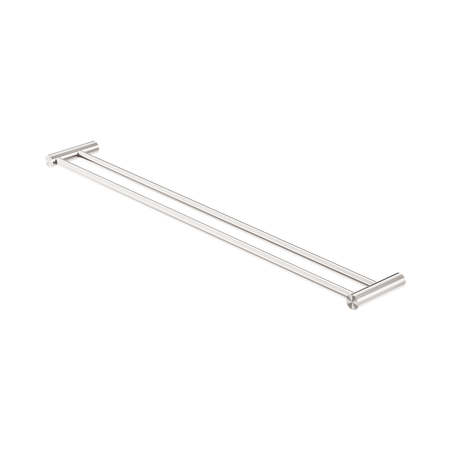 New Mecca Double Towel Rail 800mm Brushed Nickel