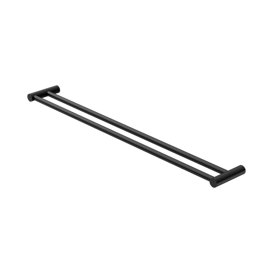 New Mecca Double Towel Rail 800mm Matte Black