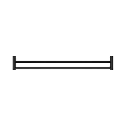 New Mecca Double Towel Rail 800mm Matte Black