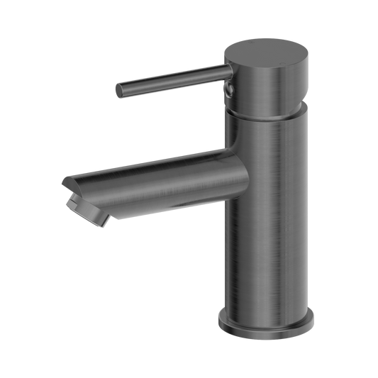 Dolce Basin Mixer Straight Spout Gun Metal
