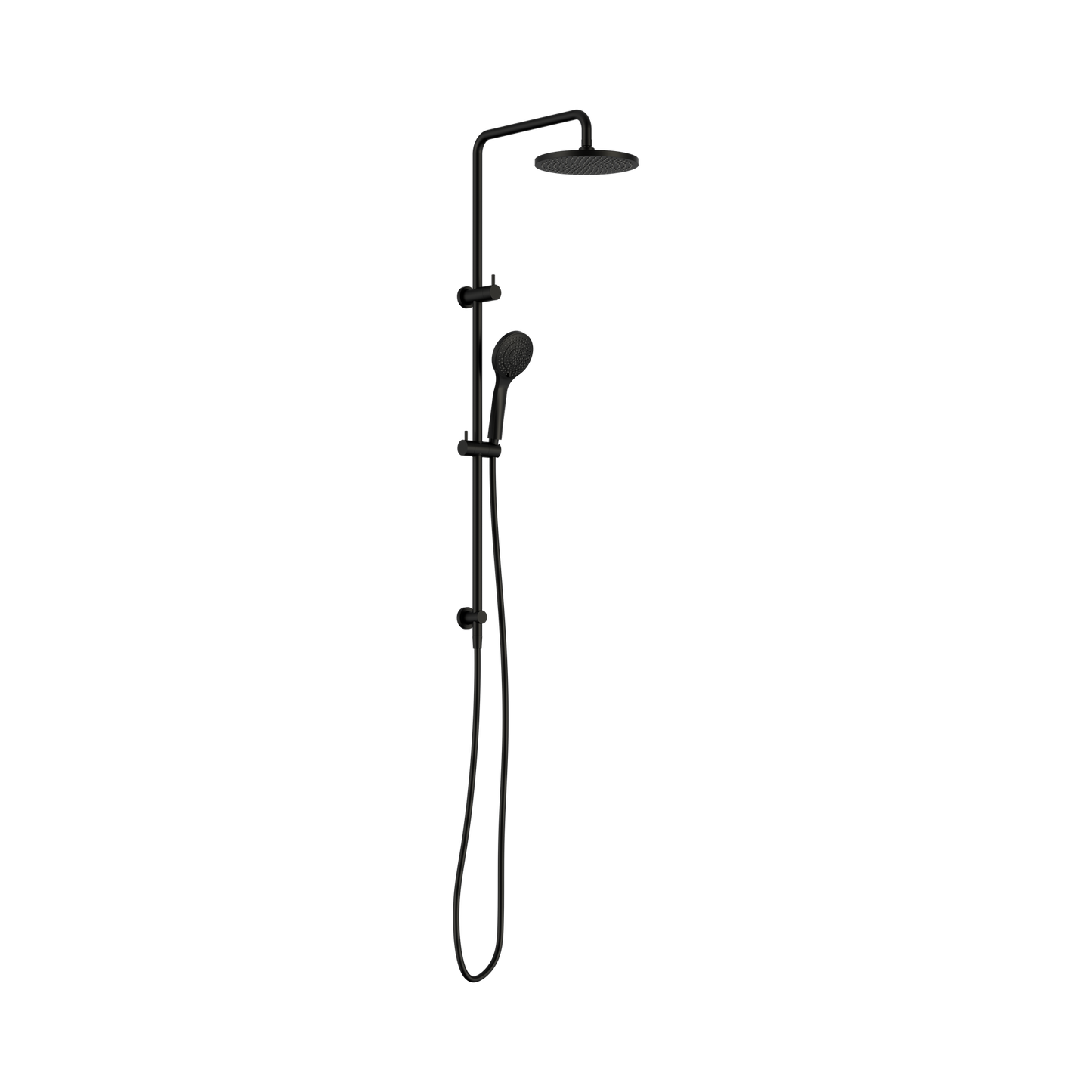 Round Twin Shower With Air Shower I Matte Black