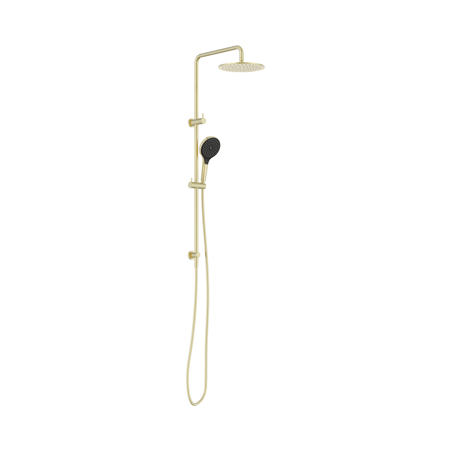 Round Twin Shower With Air Shower II Brushed Gold