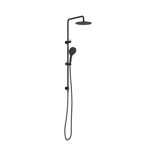 Round Twin Shower With Air Shower II Matte Black