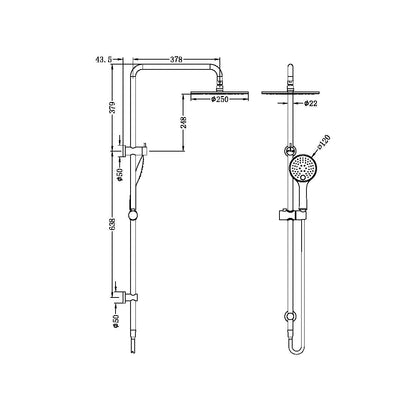 Nero Dolce/Mecca Combination Shower