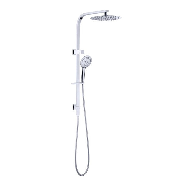 Nero Bianca Flat Rail Round 250mm Combination Shower