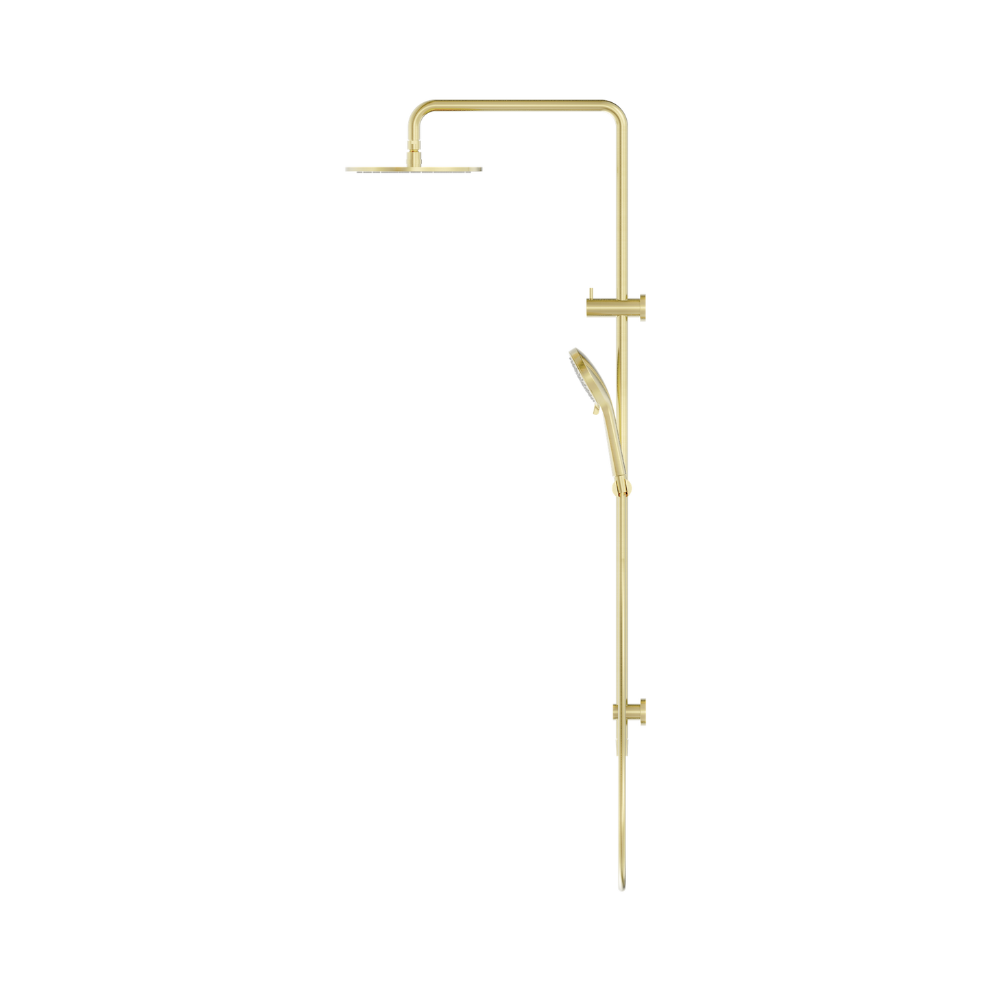 Round Twin Shower Brushed Gold