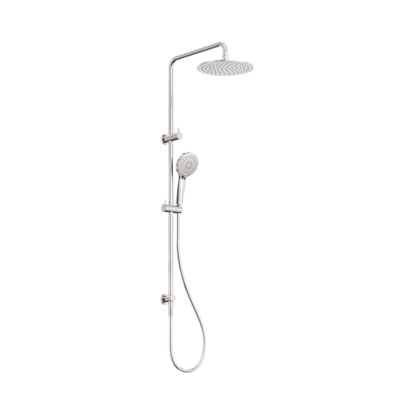 Round Twin Shower Brushed Nickel
