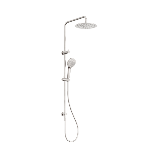 Round Twin Shower Brushed Nickel