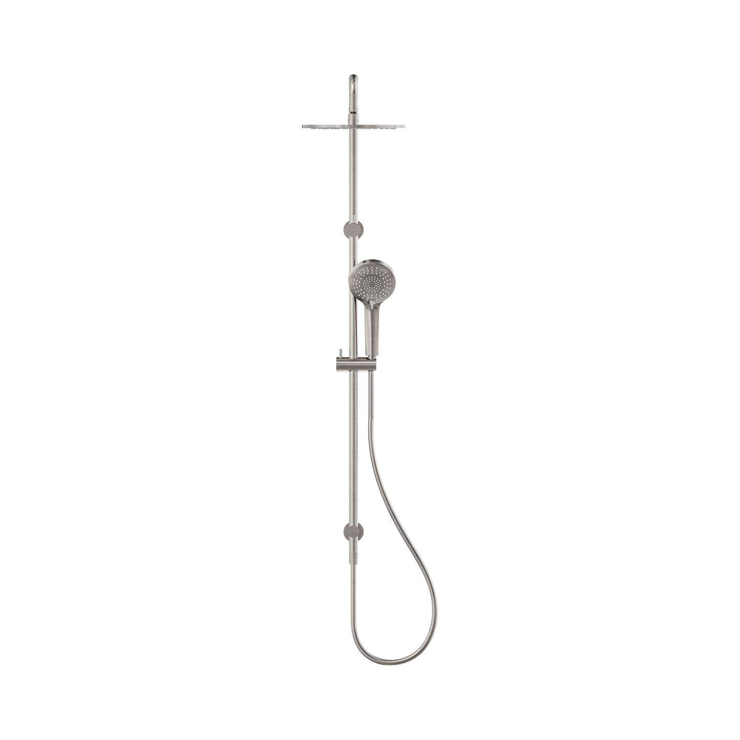 Round Twin Shower Brushed Nickel