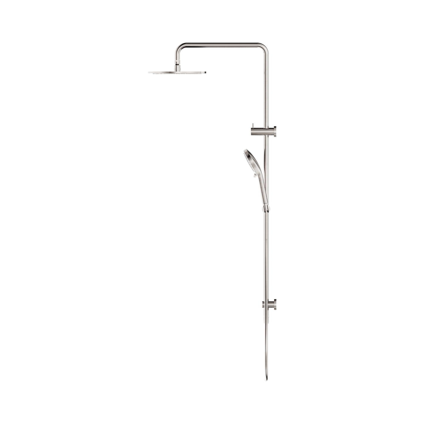 Round Twin Shower Brushed Nickel