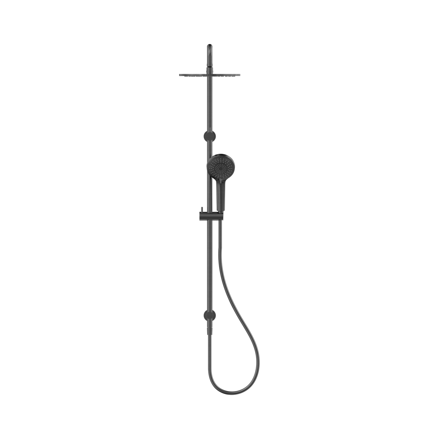 Round Twin Shower Gun Metal