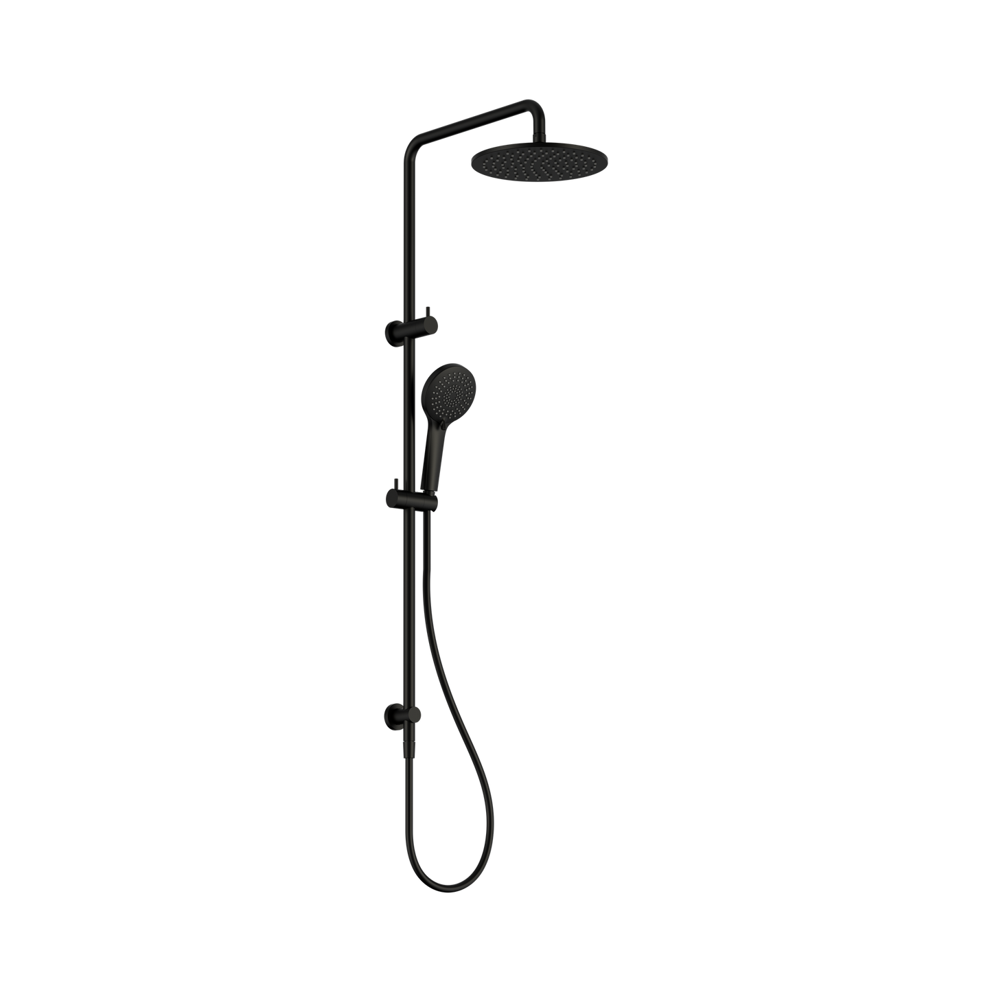 Round Twin Shower Matte Black