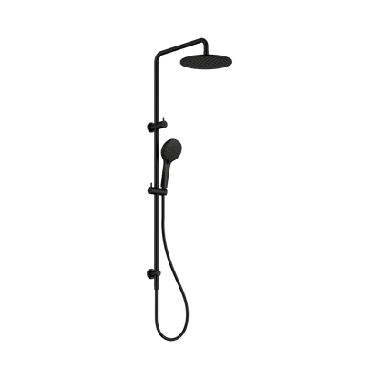 Round Twin Shower Matte Black
