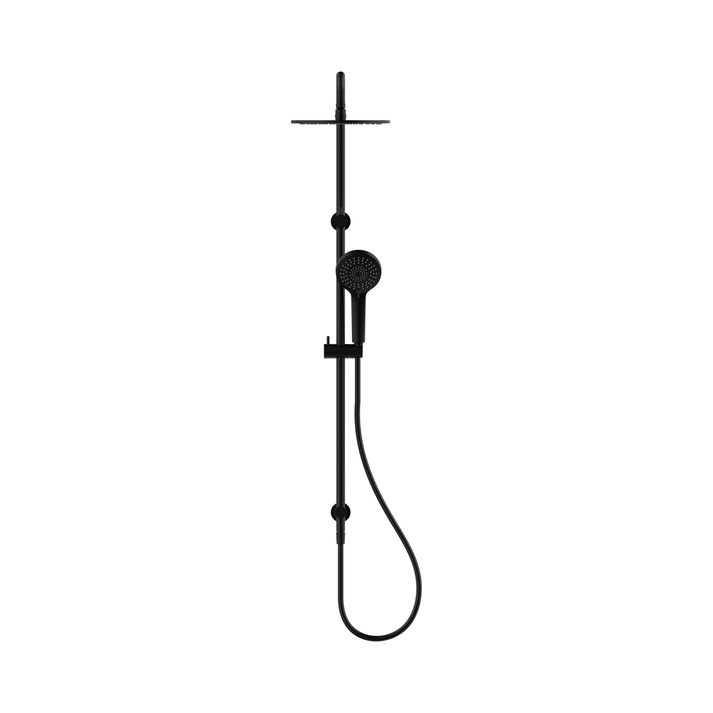 Round Twin Shower Matte Black