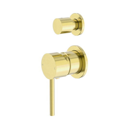 Dolce Shower Mixer With Diverter Separate Back Plate Brushed Gold