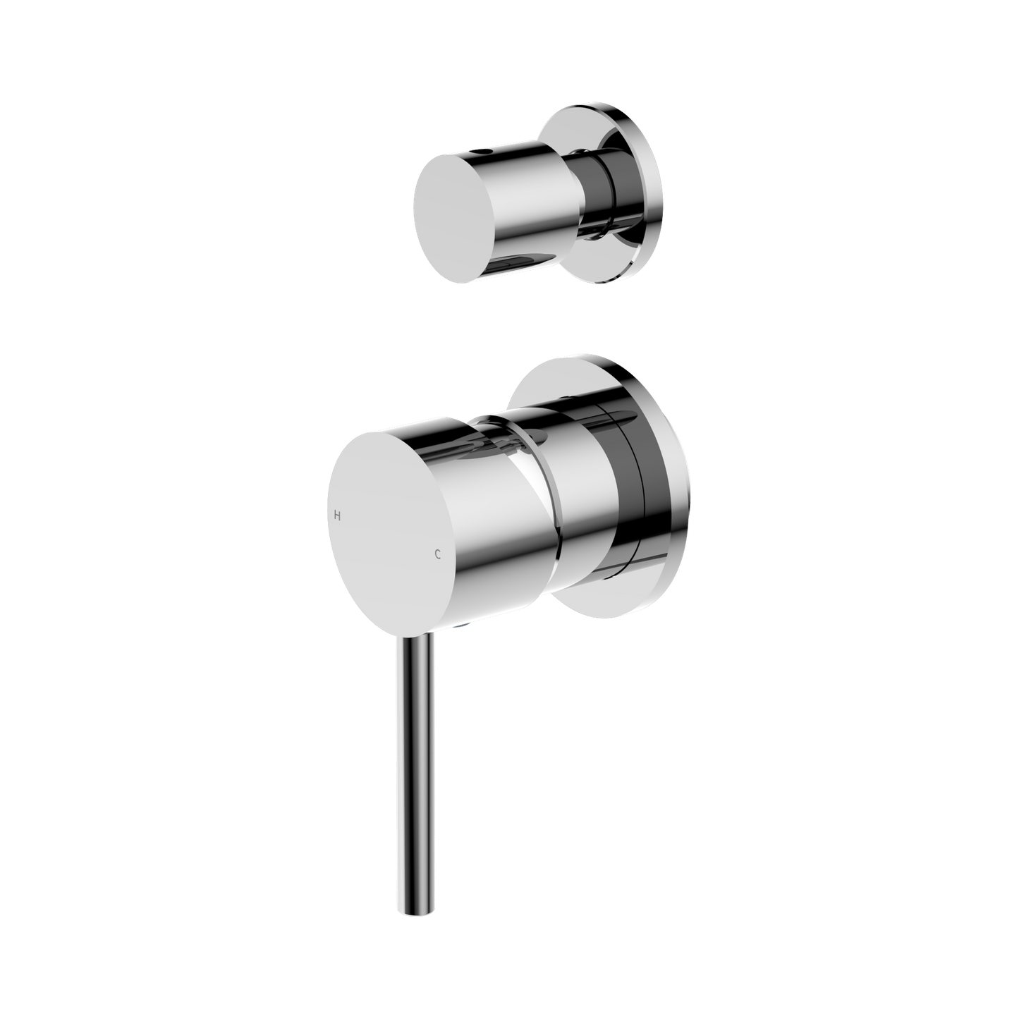 Dolce Shower Mixer With Diverter Separate Back Plate Chrome