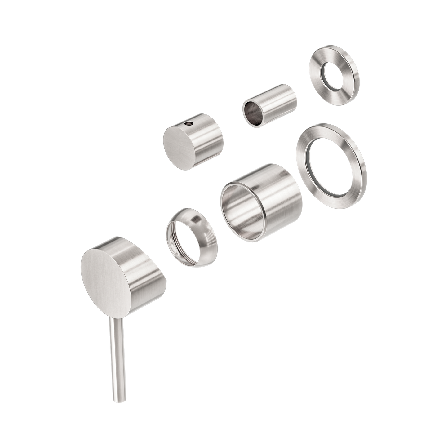 Dolce Shower Mixer With Diverter Separate Back Plate Trim Kits Only Brushed Nickel