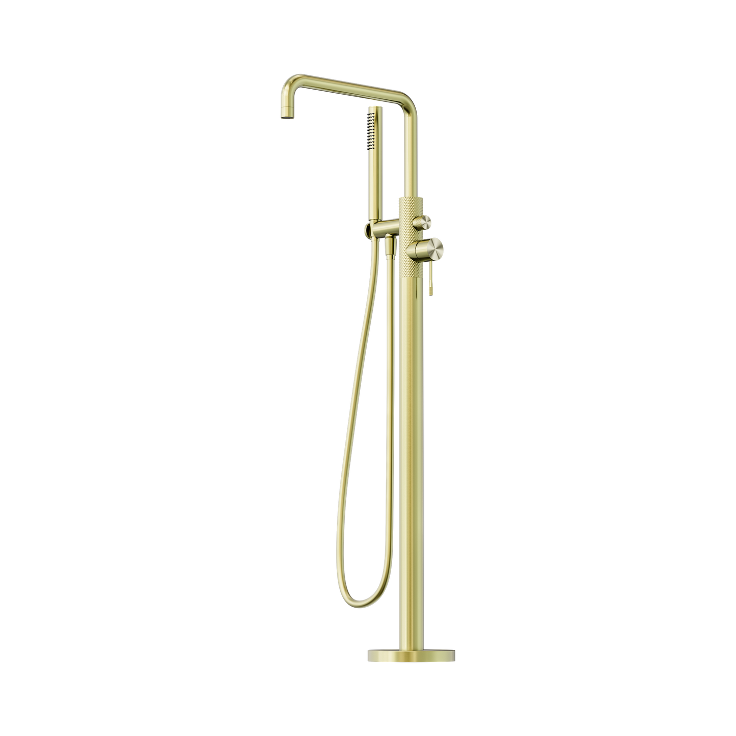 Opal Freestanding Bath Mixer With Hand Shower Brushed Gold