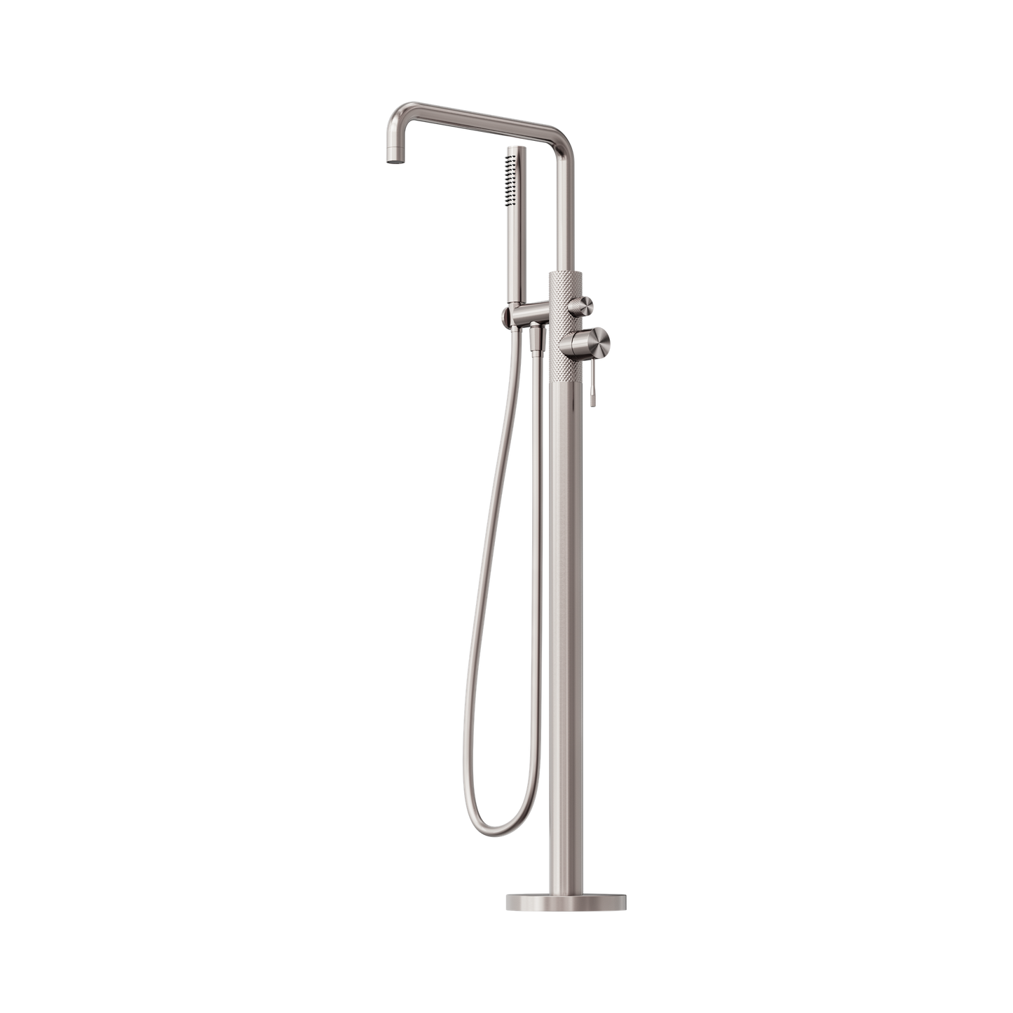Opal Freestanding Bath Mixer With Hand Shower Brushed Nickel