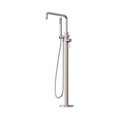 Opal Freestanding Bath Mixer With Hand Shower Brushed Nickel