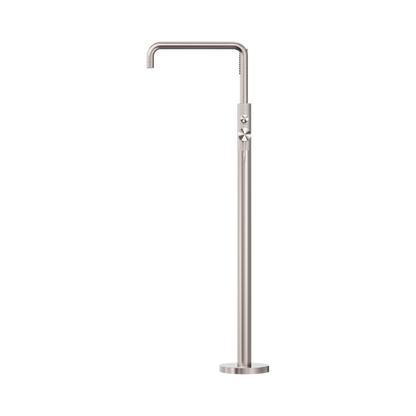 Opal Freestanding Bath Mixer With Hand Shower Brushed Nickel