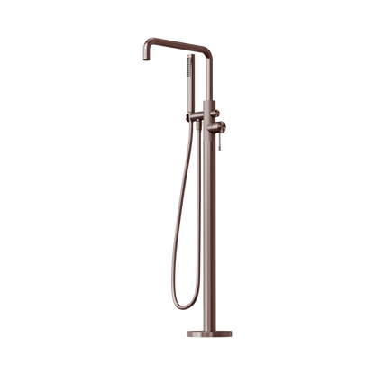 Opal Freestanding Bath Mixer With Hand Shower Brushed Bronze