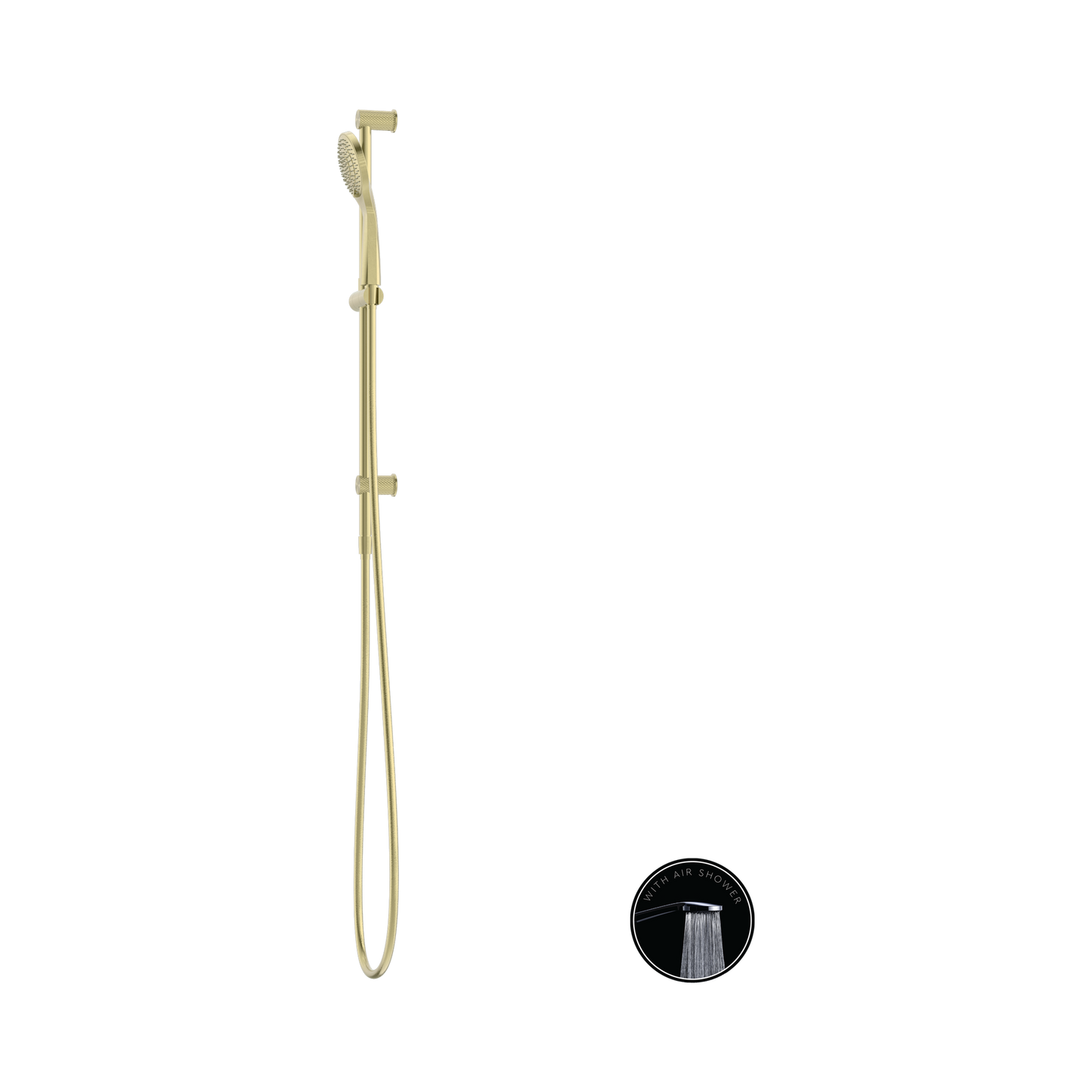 Opal Shower Rail With Air Shower Brushed Gold