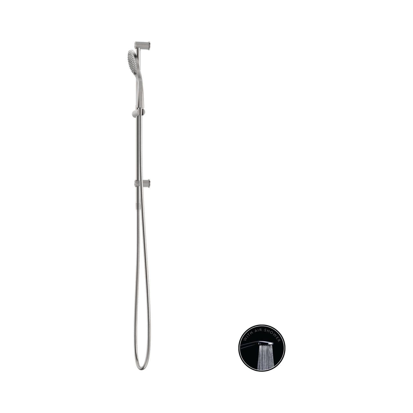 Opal Shower Rail With Air Shower Brushed Nickel