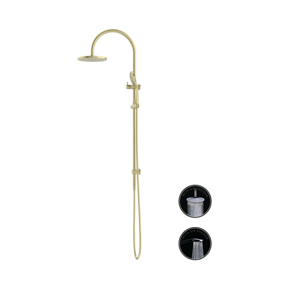 Opal Twin Shower With Air Shower Brushed Gold
