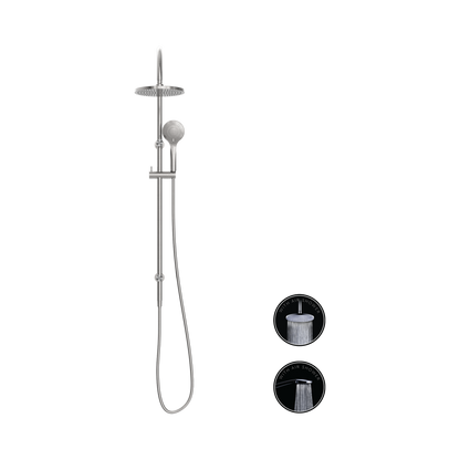 Opal Twin Shower With Air Shower Brushed Nickel