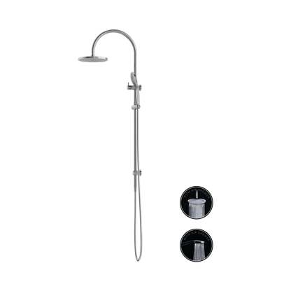 Opal Twin Shower With Air Shower Brushed Nickel