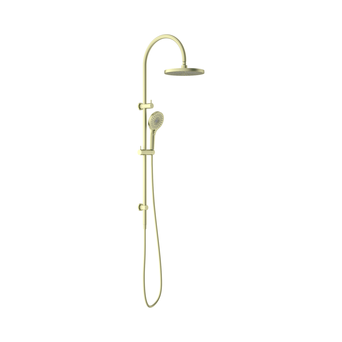 Opal Twin Shower Brushed Gold